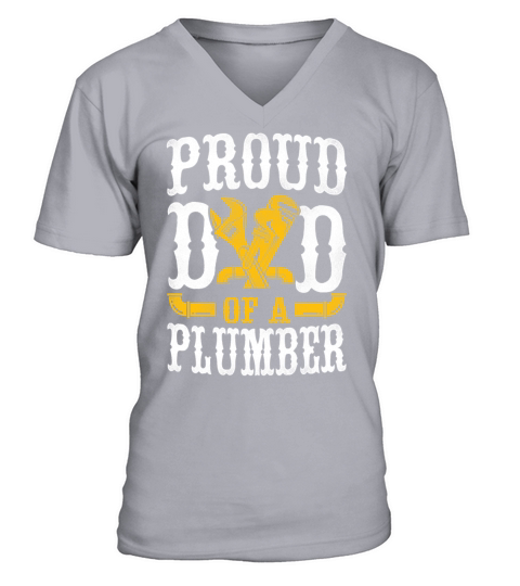Plumbing Plumber Dad Vintage Proud V-Neck T-shirt