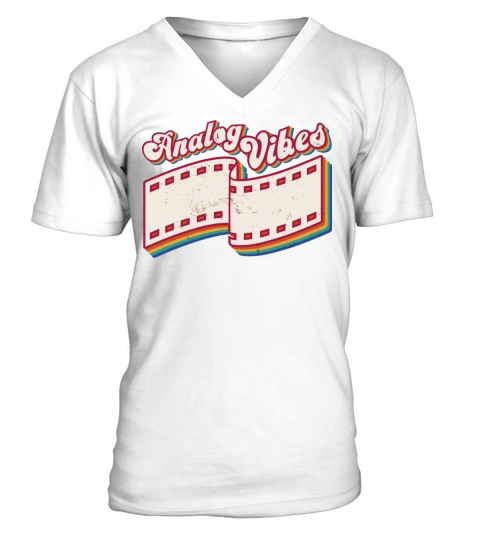 Retro Photographer Vintage Analog Vibes V-Neck T-shirt