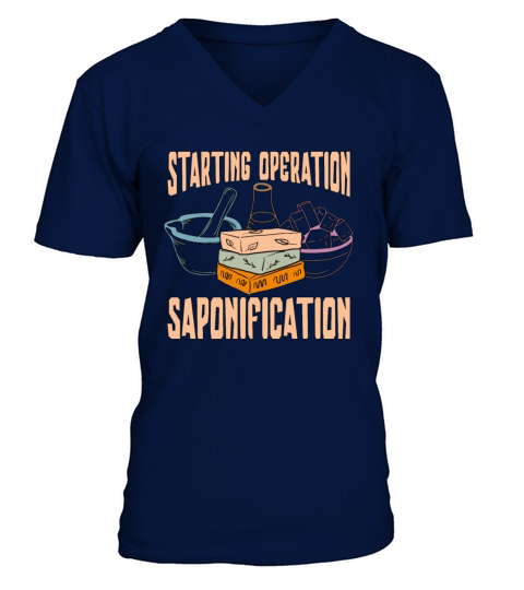 Soapmaking Starting Operation Homemade Soap Crafts V-Neck T-shirt