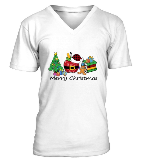 Teacher Christmas Merrry Christmas V-Neck T-shirt