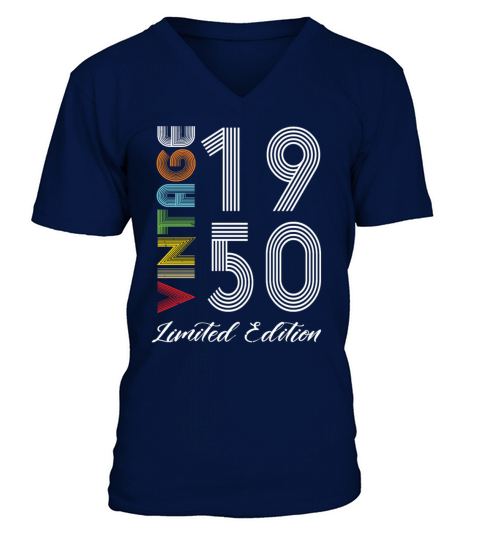 Vintage 1950 Vintage Birthday Retro Vintage V-Neck T-shirt