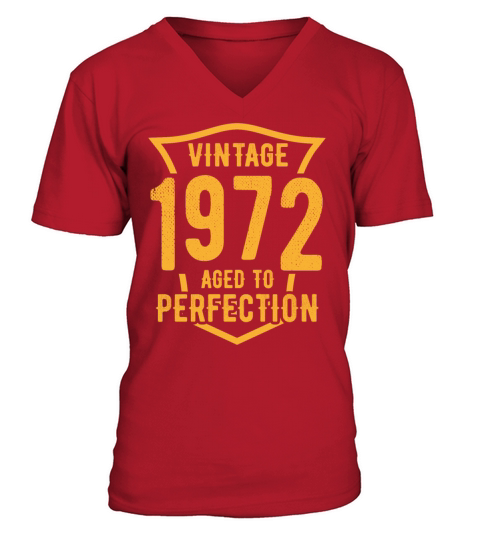 Vintage 1972 Aged To Perfection 51st Birthday V-Neck T-shirt