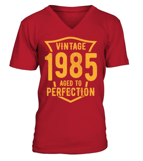 Vintage 1985 Aged To Perfection 38th Birthday V-Neck T-shirt