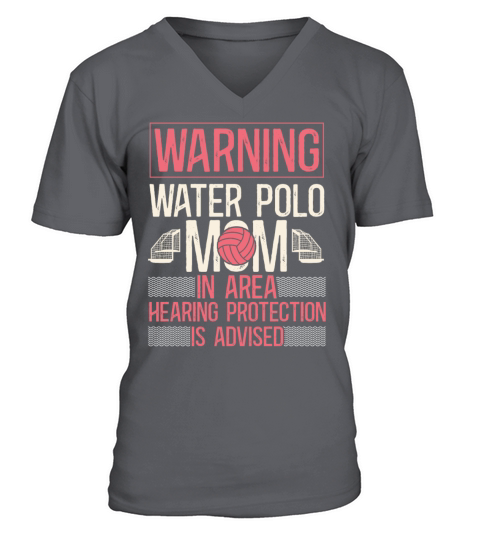 Water Polo Mom Vintage Warning V-Neck T-shirt