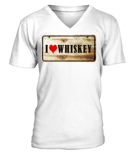 Whiskey vintage sign V-Neck T-shirt