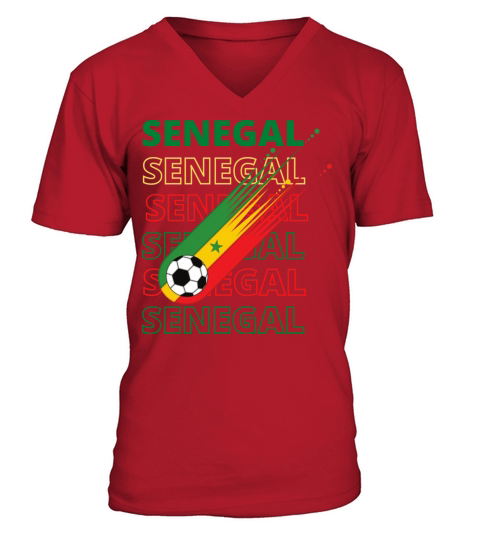 World Senegal Soccer Vintage V-Neck T-shirt