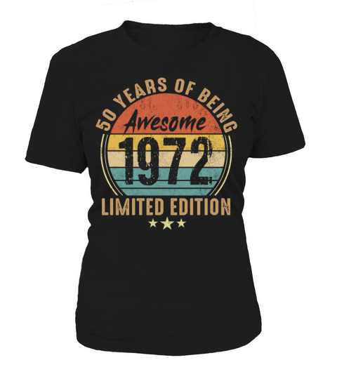 50th Birthday Retro Limited Edition 1972 Vintage Women's T-Shirt