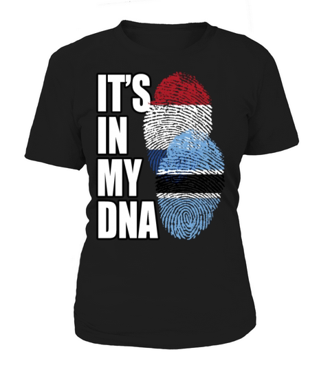 Botswana And Dutch Mix Heritage DNA Flag Women's T-Shirt