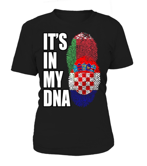 Croatian And Belarusian Mix Heritage DNA Flag Women's T-Shirt