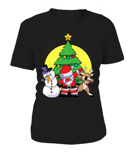 Dabbing Santa Elf Friends Christmas Kids Boys Men Women's T-Shirt