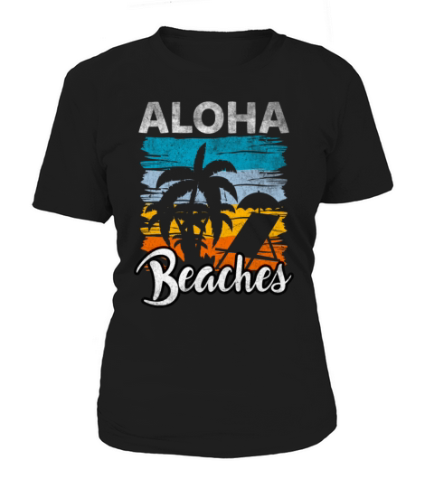 Distresed Quote Aloha Beach Hawaii vintage Palm Be Women's T-Shirt