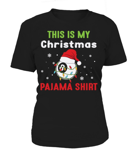 Pool Ball Christrmas Pajama Santa Women's T-Shirt