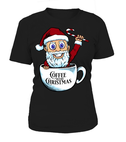 Santa Coffee Show Claus New Year Christmas Xmas Women's T-Shirt