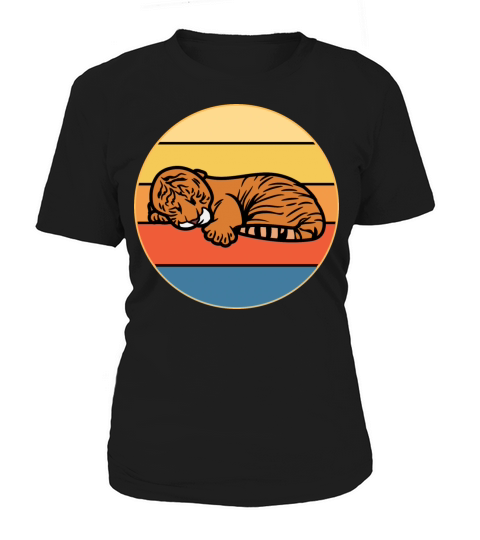 Tiger Big Cat Vintage Retro Sunset Women's T-Shirt