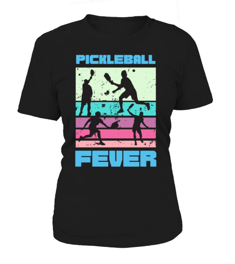 Vintage retro Pickleball fever blue and pink comp Women's T-Shirt