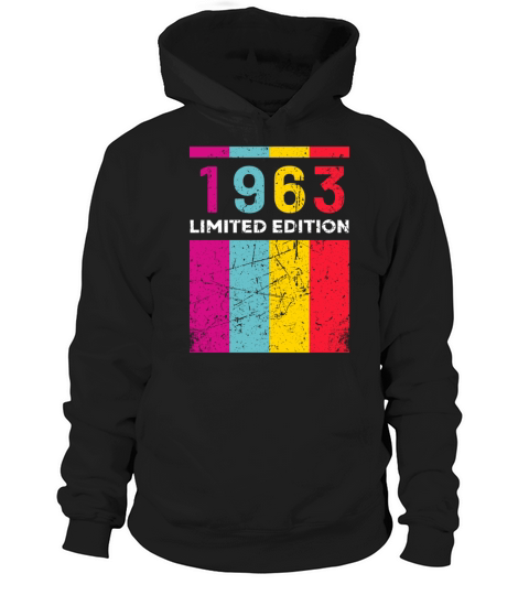 60 Years Vintage 1963 Retro 60th Birthday Hoodie Unisex