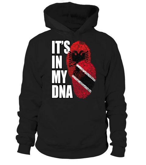 Albanian And Trinidad Tobago Mix Heritage DNA Flag Hoodie Unisex