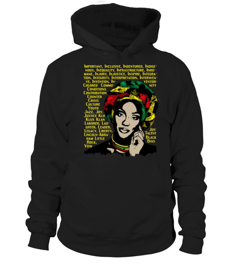 Black history month african women words design266 Hoodie Unisex
