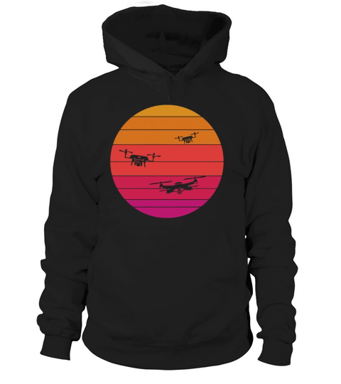 Drone Retro Vintage Hoodie Unisex