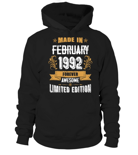 February 1992 Vintage Birthday Present Hoodie Unisex