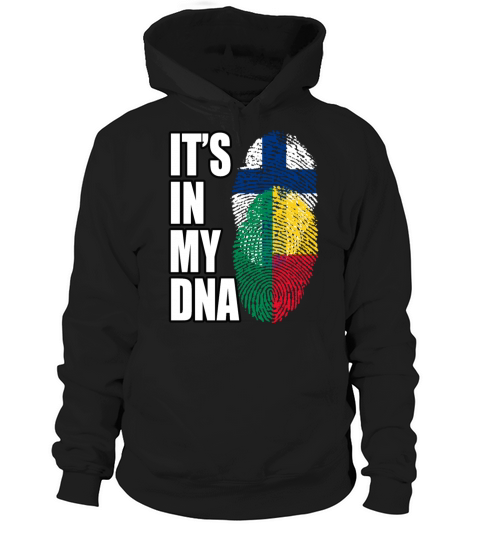 Finland And Benin Mix Heritage DNA Flag Hoodie Unisex