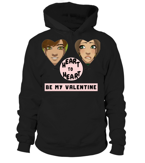Heart to Heart Be My Valentine Design for boys gir Hoodie Unisex