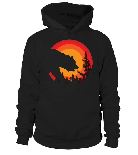 vintage retro sunset art of zoo Hoodie Unisex