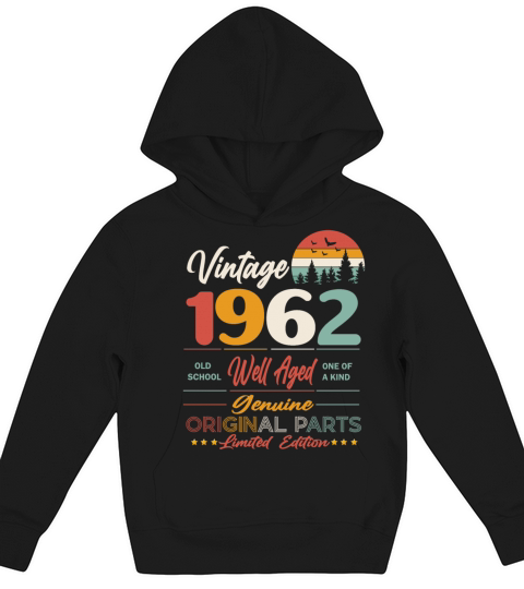 1962 Original vintage vintage retro birthday Kids Hoodie