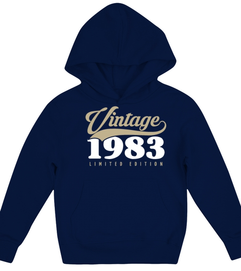 40 Years Vintage 1983 Retro 40th Birthday Kids Hoodie