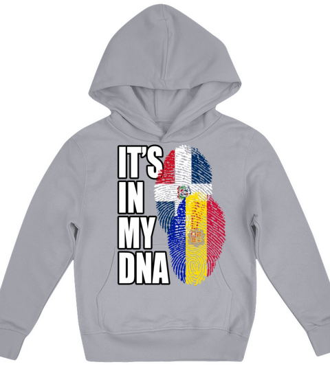 Andorran And Dominican Mix Heritage DNA Flag Kids Hoodie