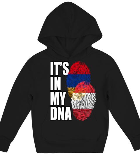 Armenian And Austrian Mix Heritage DNA Flag Kids Hoodie