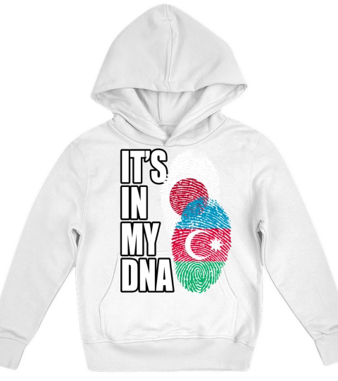 Azerbaijani And Japanese Mix Heritage DNA Flag Kids Hoodie