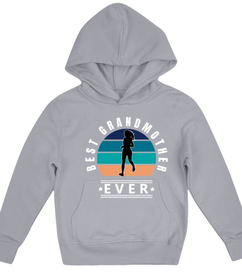 Best Grandmother Ever Jogging Vintage Sunset Kids Hoodie