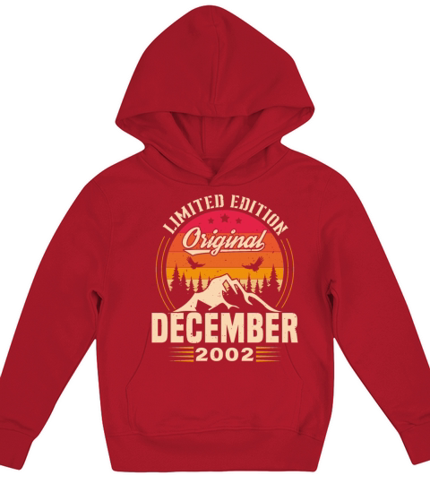 Birthday Gift December 2002 Vintage Retro Kids Hoodie