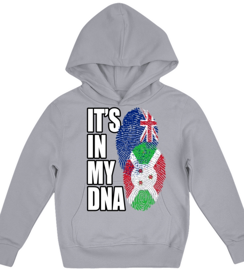 Burundian And New Zealand Mix Heritage DNA Flag Kids Hoodie