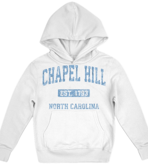 Chapel Hill North Carolina Nc Vintage Athletic Spo Kids Hoodie