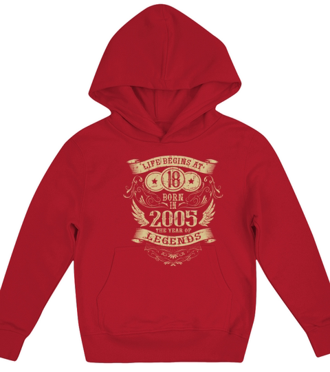 Coming of Age Gifts Vintage 2005 Vintage Birthday Kids Hoodie