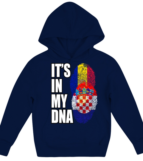 Croatian And Andorran Mix Heritage DNA Flag Kids Hoodie