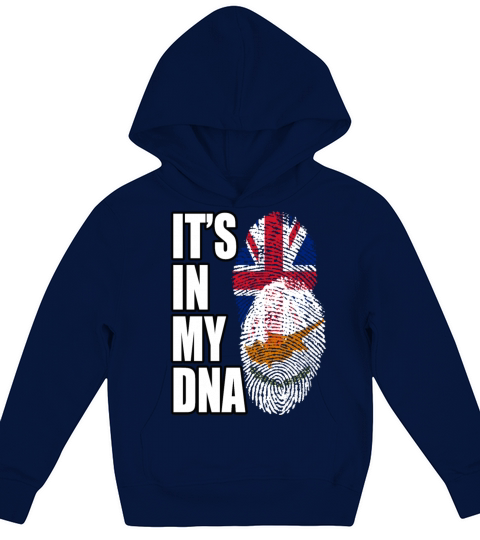 Cypriot And British Mix Heritage DNA Flag Kids Hoodie