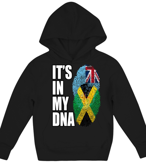 Fijian And Jamaican Mix Heritage DNA Flag Kids Hoodie
