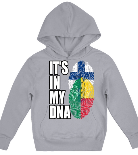 Finland And Benin Mix Heritage DNA Flag Kids Hoodie