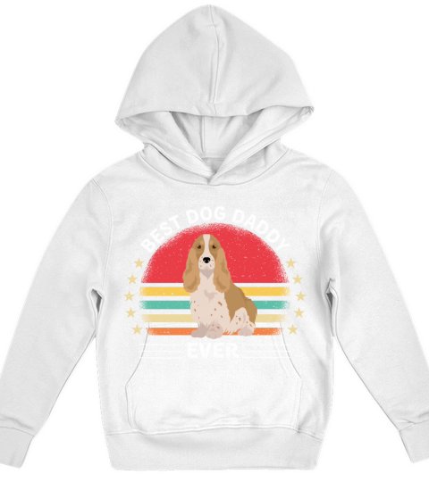 Funny Cocker Spaniel dog best dog daddy ever Kids Hoodie