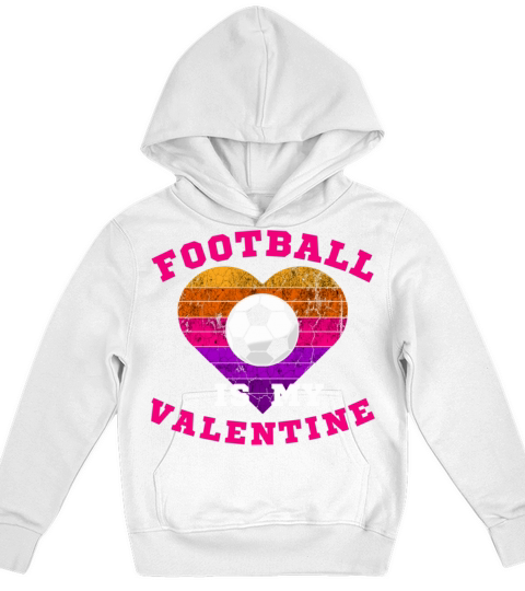 funny football is my valentine213 Kids Hoodie