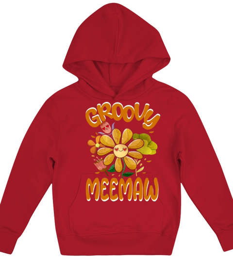 Groovy Meemaw Family Matching Vintage Family Kids Hoodie