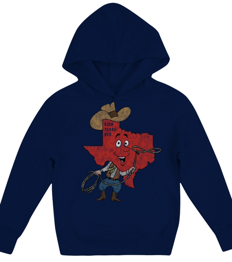 Keep Texas Red Vintage Distressed Kids Hoodie