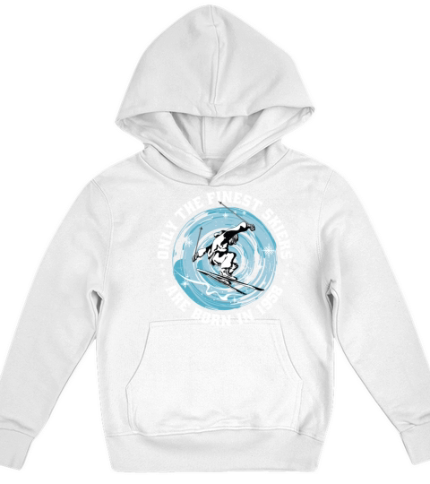 Skiers Skier Vintage born in 1958 Birthday Ski Kids Hoodie