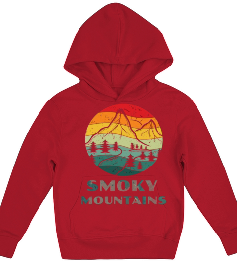 Smoky mountains vintage retro Kids Hoodie