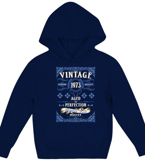 Vintage Birthday Aged to Perfection - 1973 Kids Hoodie