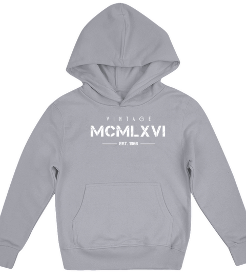 Vintage Born In 1966 Roman Numerals 56th Kids Hoodie