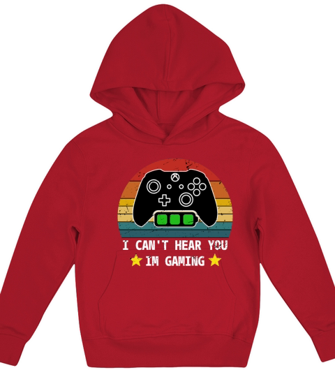 VINTAGE I CANT HEAR YOU IM GAMING DESIGN Kids Hoodie